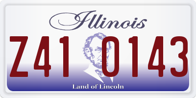 IL license plate Z410143