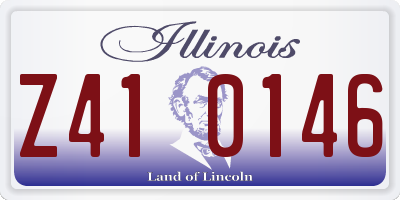 IL license plate Z410146
