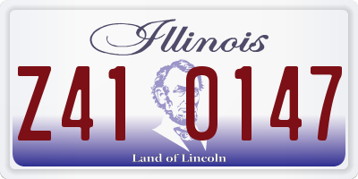 IL license plate Z410147