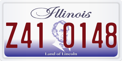 IL license plate Z410148