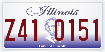 IL license plate Z410151
