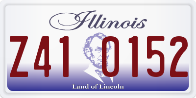 IL license plate Z410152