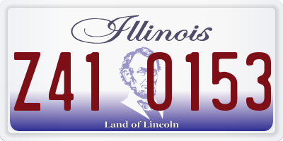 IL license plate Z410153