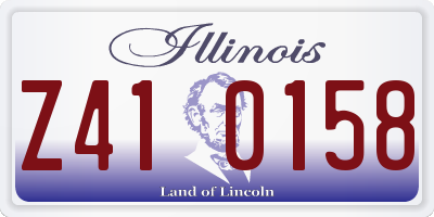 IL license plate Z410158