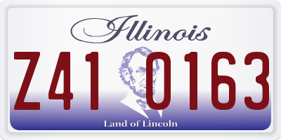 IL license plate Z410163