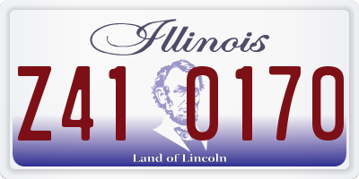 IL license plate Z410170