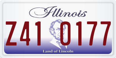 IL license plate Z410177