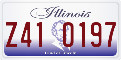 IL license plate Z410197
