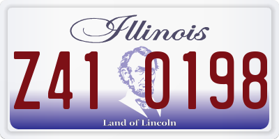 IL license plate Z410198