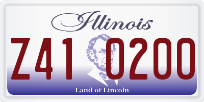 IL license plate Z410200
