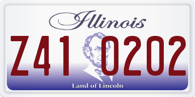 IL license plate Z410202