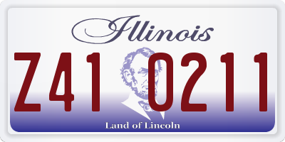 IL license plate Z410211