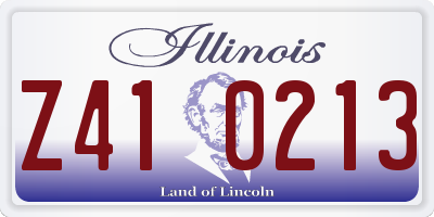 IL license plate Z410213
