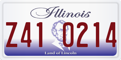 IL license plate Z410214