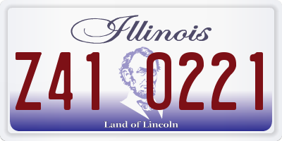 IL license plate Z410221