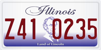 IL license plate Z410235