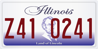 IL license plate Z410241