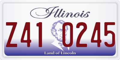 IL license plate Z410245