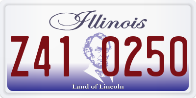 IL license plate Z410250