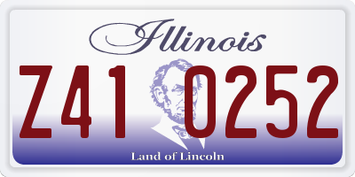 IL license plate Z410252
