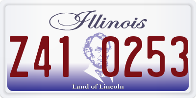 IL license plate Z410253