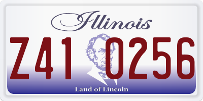 IL license plate Z410256