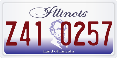 IL license plate Z410257