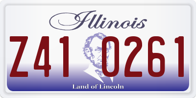 IL license plate Z410261