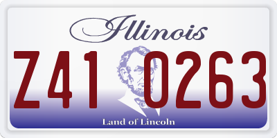 IL license plate Z410263