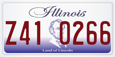 IL license plate Z410266