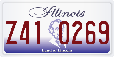 IL license plate Z410269