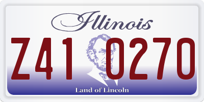 IL license plate Z410270