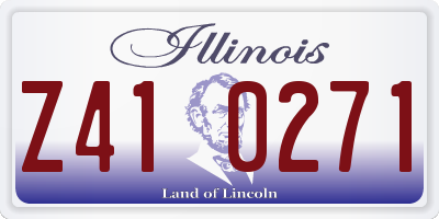 IL license plate Z410271