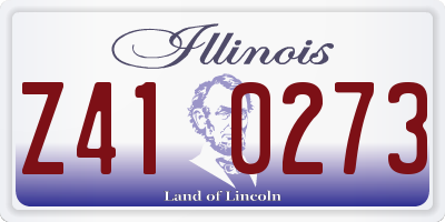 IL license plate Z410273