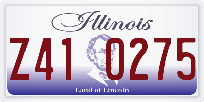 IL license plate Z410275