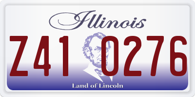IL license plate Z410276