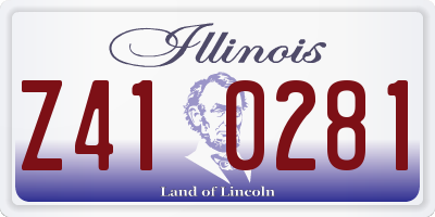 IL license plate Z410281