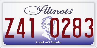 IL license plate Z410283