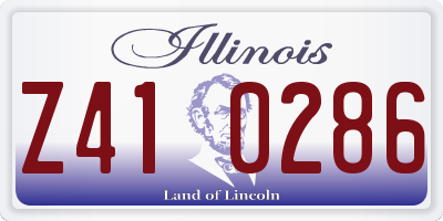 IL license plate Z410286