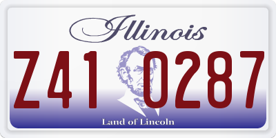 IL license plate Z410287