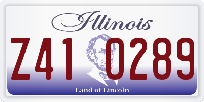 IL license plate Z410289