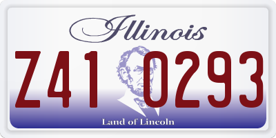 IL license plate Z410293