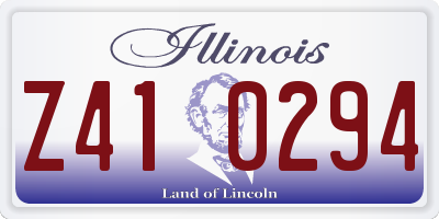 IL license plate Z410294