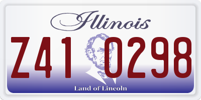 IL license plate Z410298