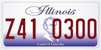 IL license plate Z410300