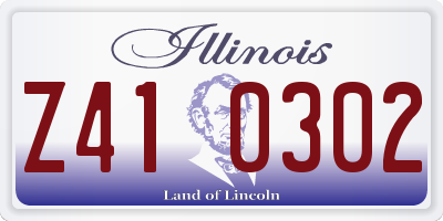 IL license plate Z410302