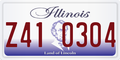 IL license plate Z410304