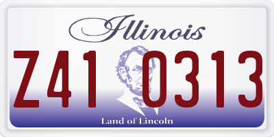 IL license plate Z410313