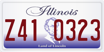 IL license plate Z410323