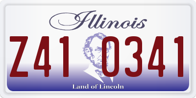 IL license plate Z410341